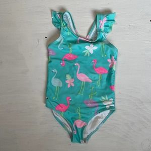 Carters One Piece Swimsuit Flamingo Size4t